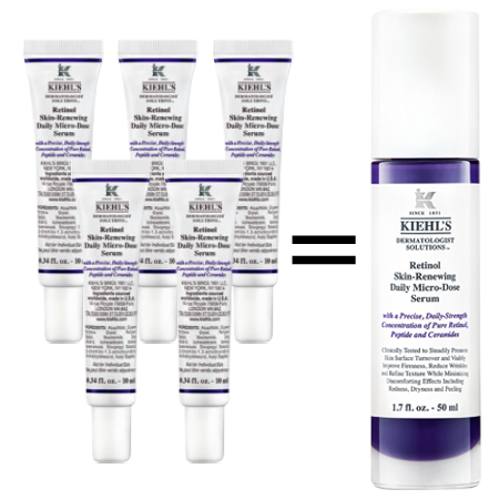 แพ็ค 5 ชิ้น Kiehl's Retinol Skin Renewing Daily Micro Dose Serum 10ml 